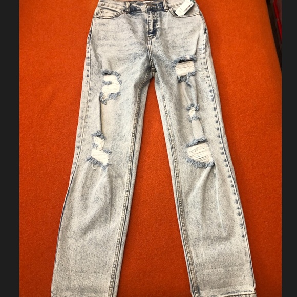 Cello (sold by Simons retro light blue distressed high waist boyfriend jeans NWT - Picture 3 of 6